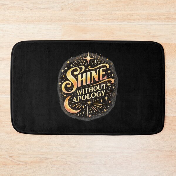 Item preview, Shine Without Apology – Celestial Self-Love Retro Inspirational Quote designed and sold by RJACreative.