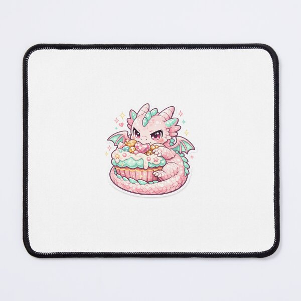 Item preview, Cupcake Dragon Sticker Kawaii Fantasy Aesthetic for Dessert Lovers & Dragon Fans designed and sold by CutePrintCorner.