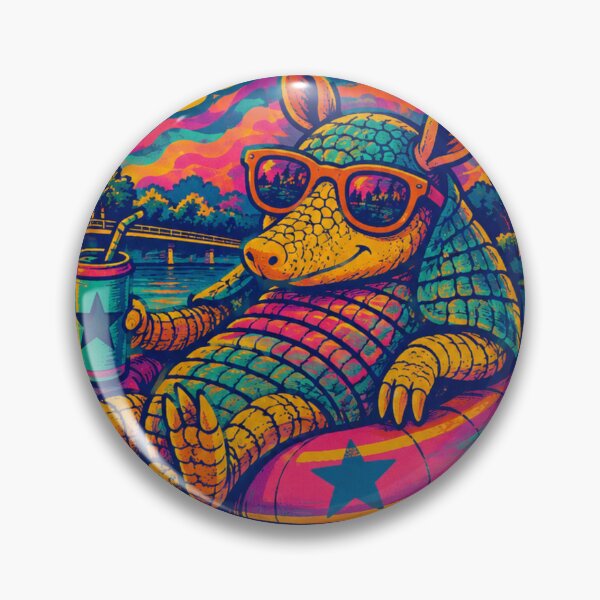 Item preview, Barton Springs Armadillo – Keep Austin Weird Psychedelic Retro  designed and sold by CurlyAngle.