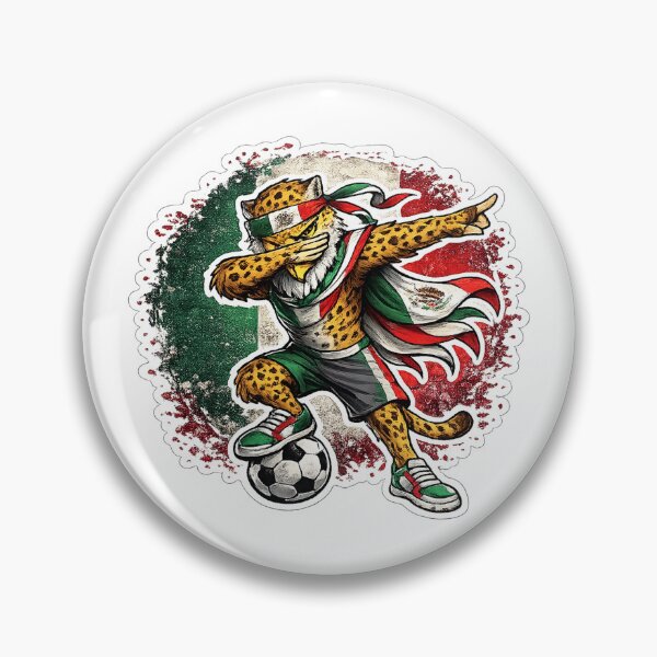 Item preview, Dabbing leopard Soccer Vintage Mexico Flag designed and sold by QuiteOrbit.