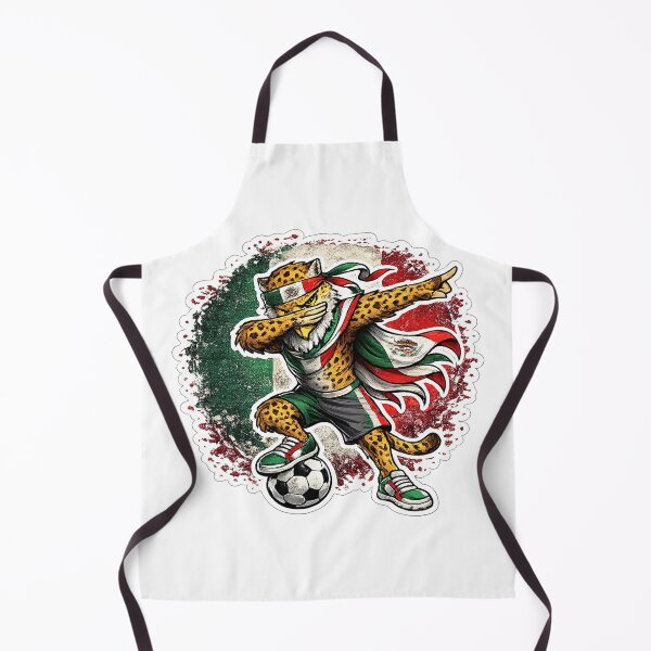 Item preview, Dabbing leopard Soccer Vintage Mexico Flag designed and sold by QuiteOrbit.