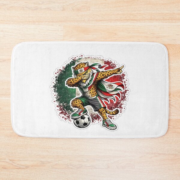Item preview, Dabbing leopard Soccer Vintage Mexico Flag designed and sold by QuiteOrbit.