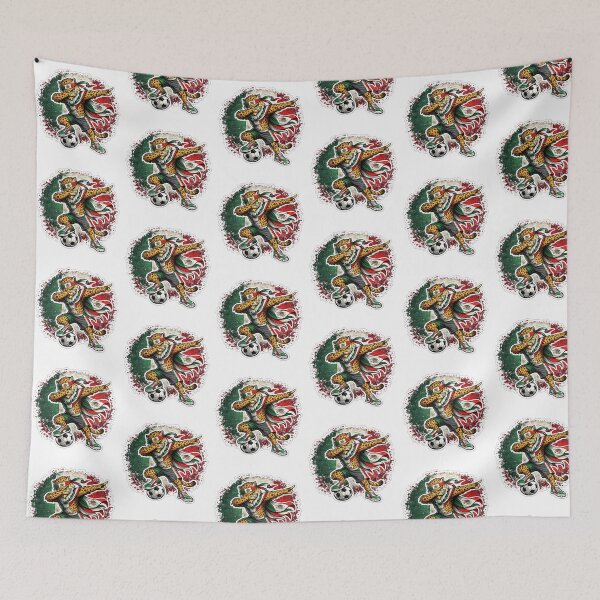 Item preview, Dabbing leopard Soccer Vintage Mexico Flag designed and sold by QuiteOrbit.