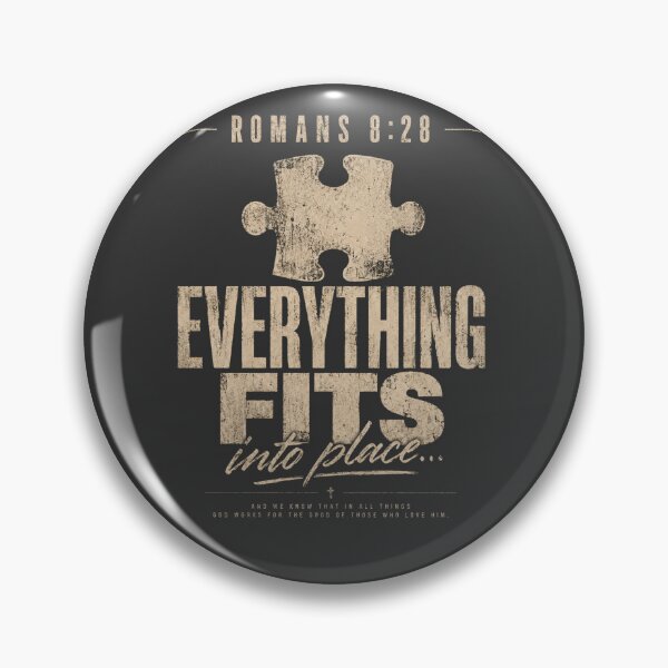 Item preview, Romans 8:28 Everything Fits Into Place Vintage Christian Streetwear T-Shirt designed and sold by ByJeffro.
