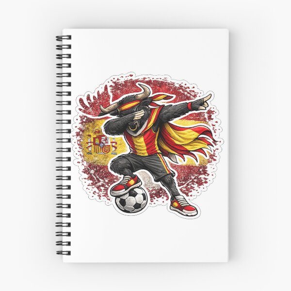 Item preview, Dabbing Highland Cow Soccer Vintage Spain Flag designed and sold by QuiteOrbit.