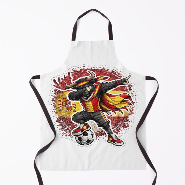 Item preview, Dabbing Highland Cow Soccer Vintage Spain Flag designed and sold by QuiteOrbit.
