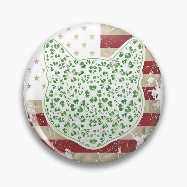 Item preview, Cat_head_clover_American_flag_202606090001 designed and sold by KTY-NUSS.