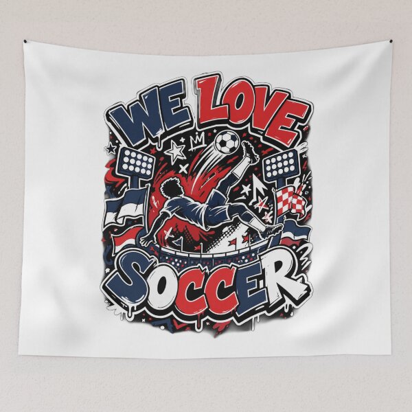 Item preview, We Love Soccer designed and sold by PlengPoomofArts.