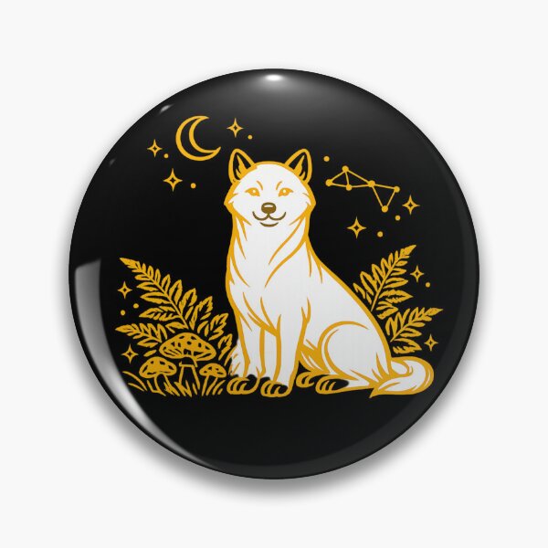 Item preview, Shiba Inu Mythical Forest Spirit Celestial Gold designed and sold by tineldesign.