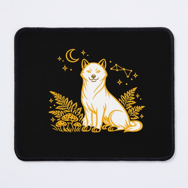 Item preview, Shiba Inu Mythical Forest Spirit Celestial Gold designed and sold by tineldesign.