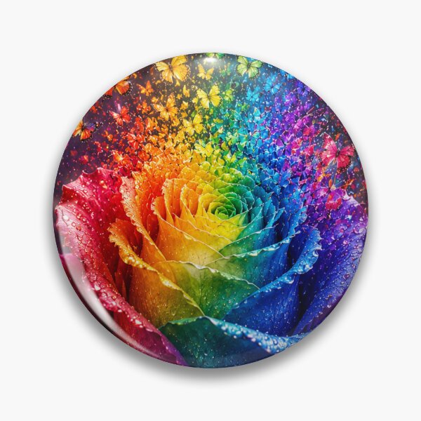 Item preview, Rainbow Butterfly Rose designed and sold by 1NEOBOY.