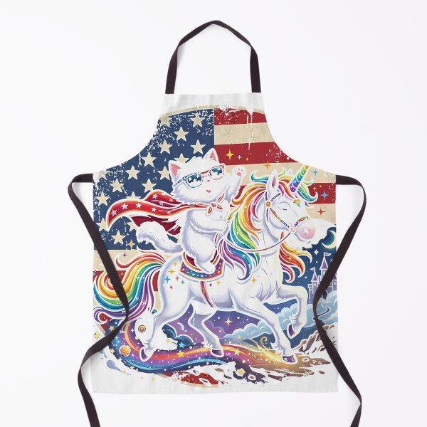 Item preview, Cat_riding_unicorn_with_flag_202606090001 designed and sold by gidget-gadget.