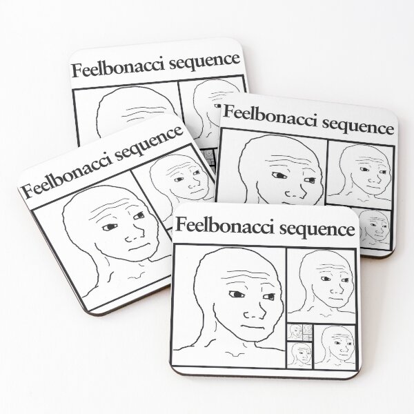 Item preview, Wojak Feelbonacci Sequence Meme designed and sold by MetalchromeX.