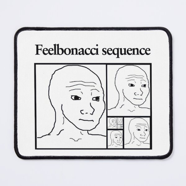 Item preview, Wojak Feelbonacci Sequence Meme designed and sold by MetalchromeX.