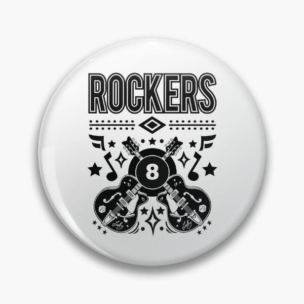 Item preview, Rocker Rockabilly Music Classic Rock and Roll Guitar Biker Retro Vintage Sock Hop  designed and sold by MemphisCenter.