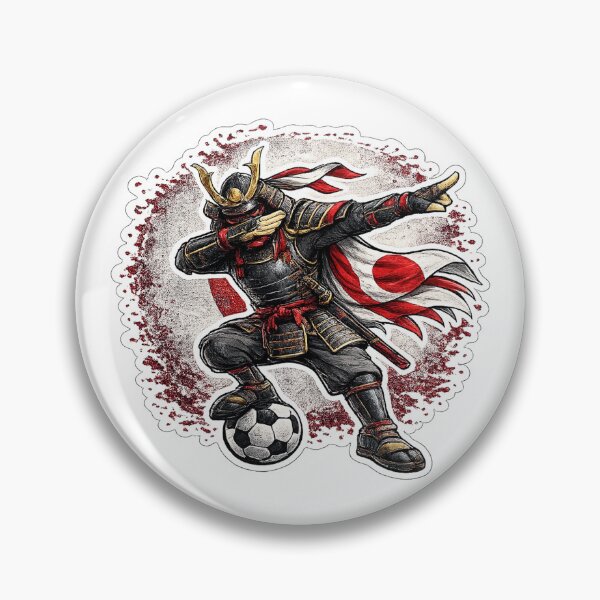 Item preview, Dabbing Samurai Soccer Vintage Japan Flag designed and sold by QuiteOrbit.