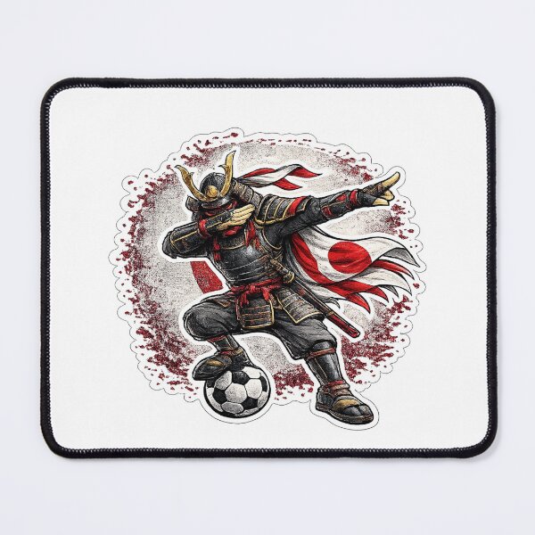 Item preview, Dabbing Samurai Soccer Vintage Japan Flag designed and sold by QuiteOrbit.