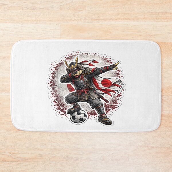 Item preview, Dabbing Samurai Soccer Vintage Japan Flag designed and sold by QuiteOrbit.