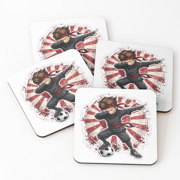Item preview, Dabbing Ninja Soccer Vintage Japan Flag designed and sold by QuiteOrbit.