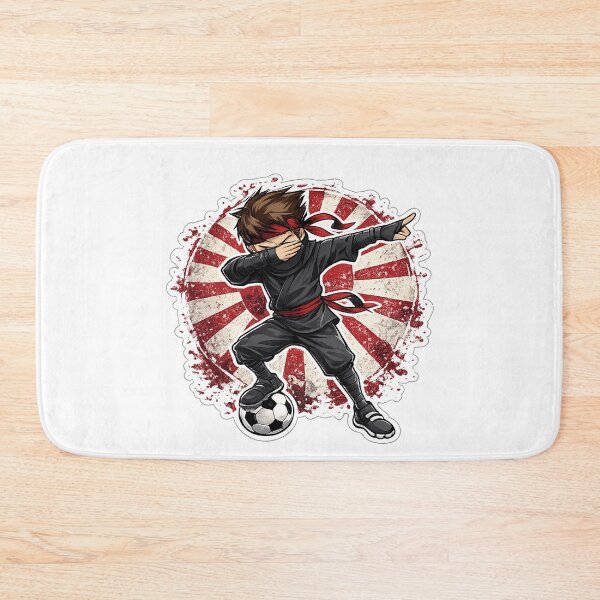 Item preview, Dabbing Ninja Soccer Vintage Japan Flag designed and sold by QuiteOrbit.