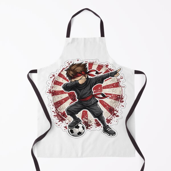 Item preview, Dabbing Ninja Soccer Vintage Japan Flag designed and sold by QuiteOrbit.