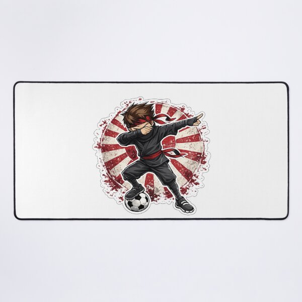 Item preview, Dabbing Ninja Soccer Vintage Japan Flag designed and sold by QuiteOrbit.