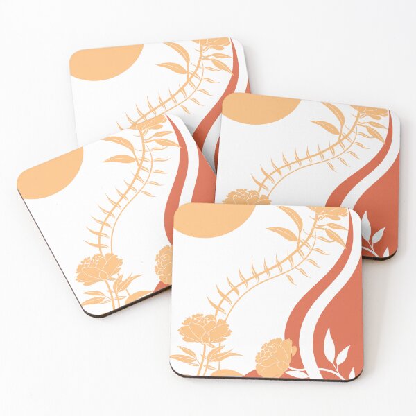 Item preview, Earthy Terracotta Boho Floral Sun Art designed and sold by Taha collection.