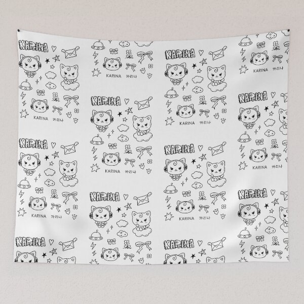 Item preview, Cute Cartoon Cat Karina Kpop Sticker Pack designed and sold by moamaxshop.