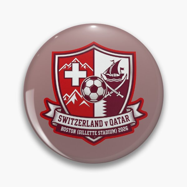 Item preview, Switzerland vs Qatar Soccer Crest Boston 2026 Sport Vibe designed and sold by Pride Emblem Prints.
