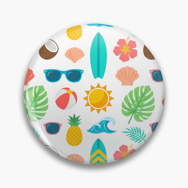 Item preview, Bright Summer Vibes Tropical Seamless Pattern designed and sold by InkFool.
