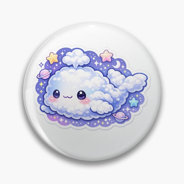 Item preview, Cloud Whale Sticker Kawaii Sky Fantasy Aesthetic for Dreamers & Cute Collectors designed and sold by CutePrintCorner.