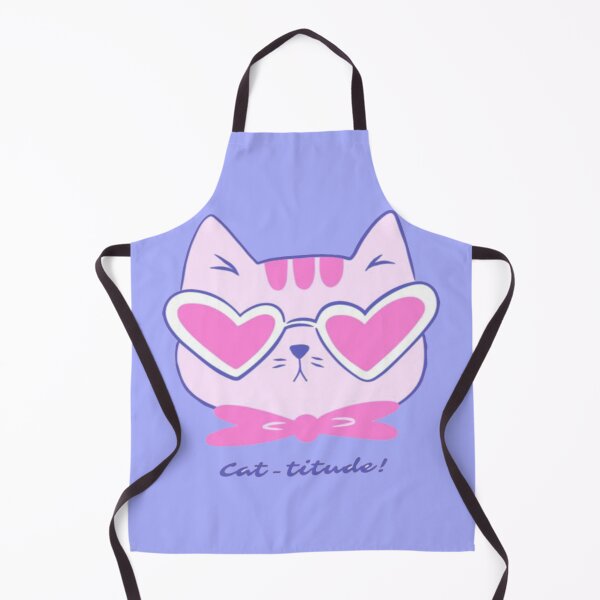 Item preview, Cute Cat-titude Pink Heart Glasses Cat designed and sold by GenZFashion000.