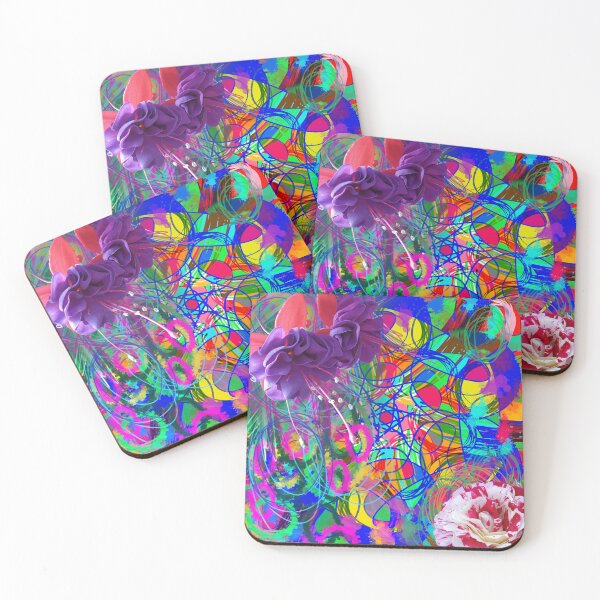 Item preview, Rainbow Colors Kaleidoscopic Abstract Geometric Art Collage designed and sold by RAHKELROYSUM.