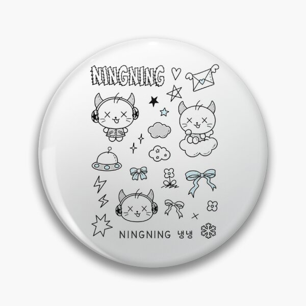 Item preview, Cute Chibi Ningning Cat Devil - Kpop Fanart Sticker Pack designed and sold by moamaxshop.