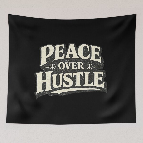 Item preview, Peace Over Hustle Shirt, Anti Hustle Lifestyle Tee, Work Life Balance Hoodie, Vintage Typography Apparel designed and sold by PhylonBoxx.