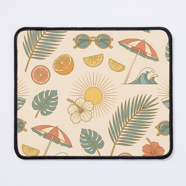 Item preview, Aesthetic Boho Summer Sun and Palm Leaves Pattern designed and sold by InkFool.