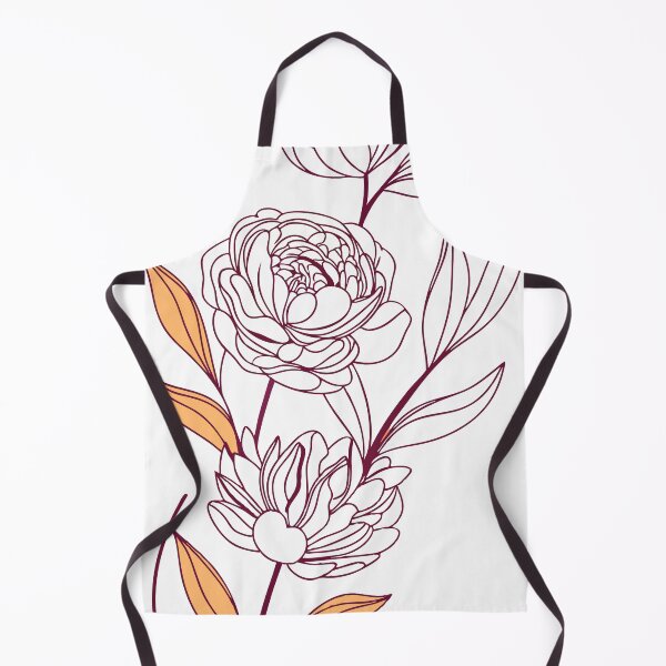 Item preview, Detailed Line Art Peonies Botanical Illustration designed and sold by Taha collection.
