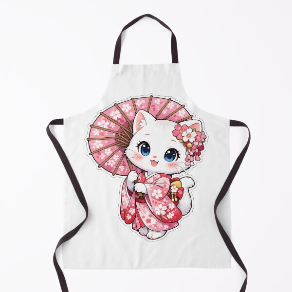 Item preview, Cute Cat Wearing a Kimono designed and sold by QuiteOrbit.