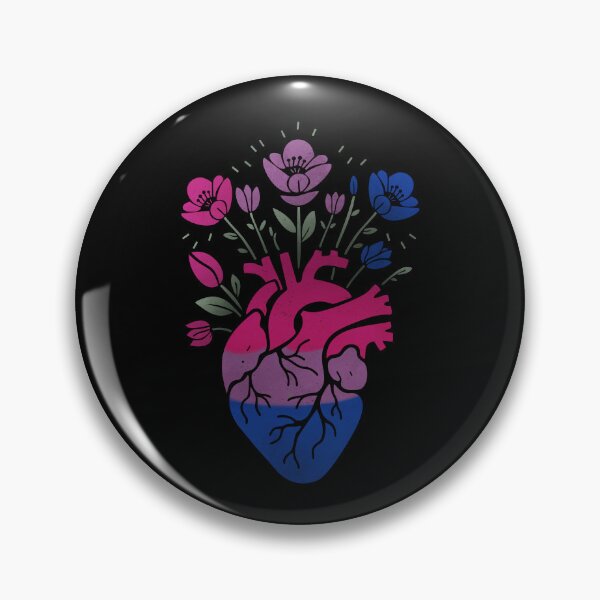 Item preview, Bisexual Floral Heart LGBT Pride Flag designed and sold by Clara Hollins.
