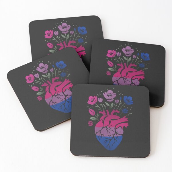 Item preview, Bisexual Floral Heart LGBT Pride Flag designed and sold by Clara Hollins.