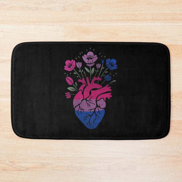 Item preview, Bisexual Floral Heart LGBT Pride Flag designed and sold by Clara Hollins.