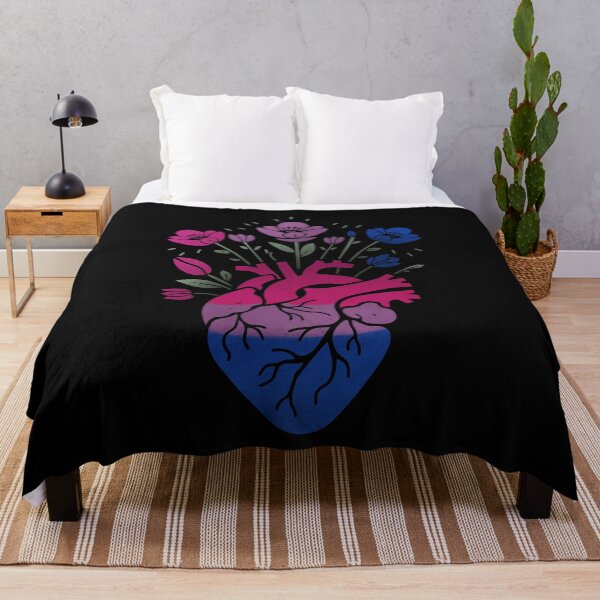 Item preview, Bisexual Floral Heart LGBT Pride Flag designed and sold by Clara Hollins.