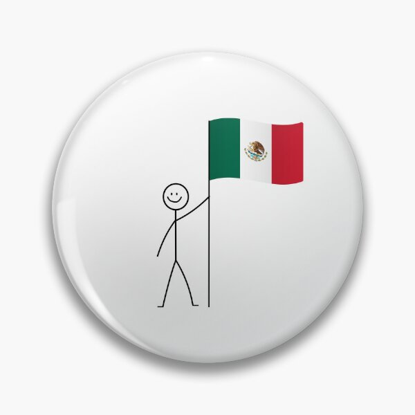 Item preview, Stick Figure Holding Mexican Flag designed and sold by ScribbleHaus.