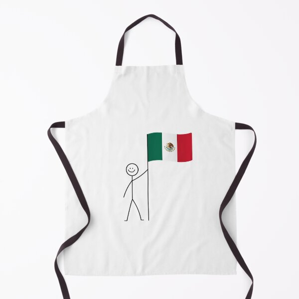 Item preview, Stick Figure Holding Mexican Flag designed and sold by ScribbleHaus.