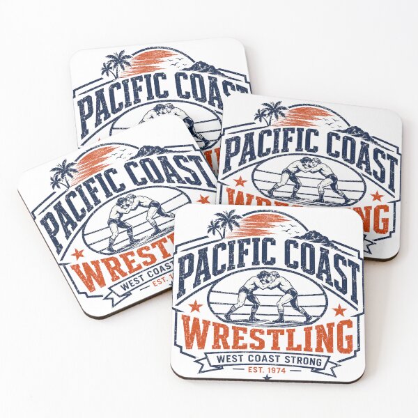 Item preview, Vintage Fictional Pacific Coast Wrestling West Coast Strong Logo designed and sold by The Irish Whip.