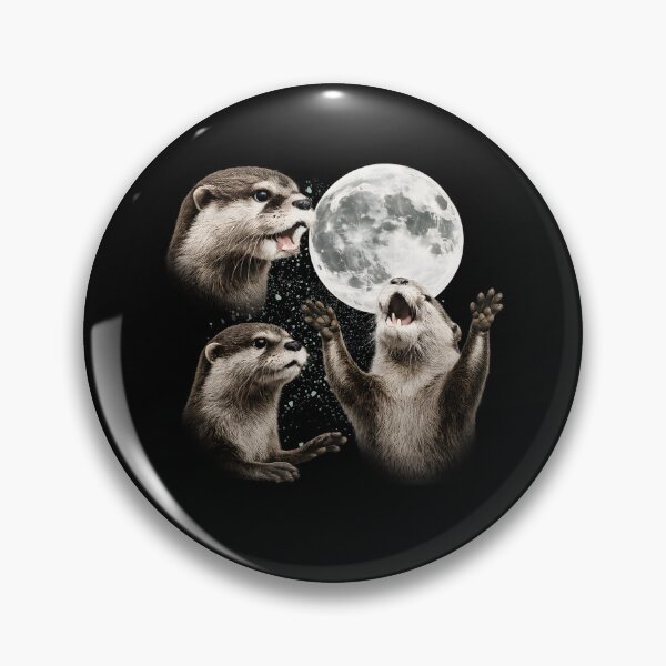 Item preview, Three Otters At Moon Vintage 90s Graphic designed and sold by Cravens-Museum.