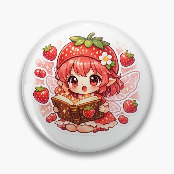 Item preview, Strawberry Fairy Sticker Kawaii Fantasy Aesthetic for Magical Girls & Cute Collectors designed and sold by CutePrintCorner.
