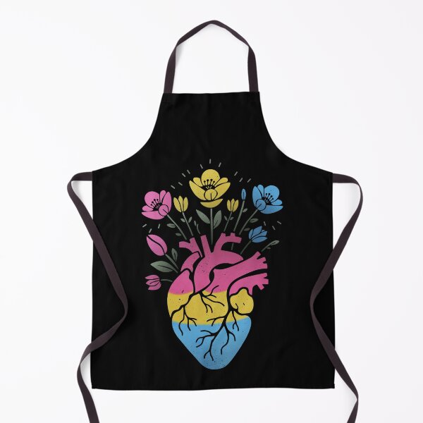 Item preview, Pansexual Floral Heart LGBT Pride Flag designed and sold by Clara Hollins.
