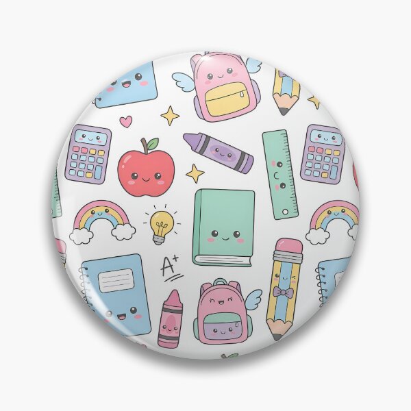 Item preview, Cute Kawaii Back to School Supplies Seamless Pattern designed and sold by InkFool.