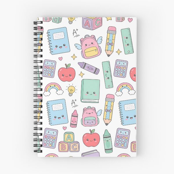 Item preview, Cute Kawaii Back to School Supplies Seamless Pattern designed and sold by InkFool.